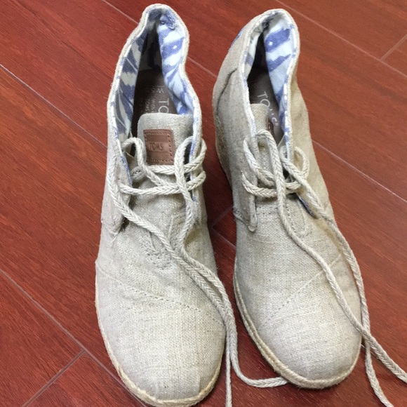 Cute Toms Espadrilles Wedges 5.5 - Picture 5 of 5